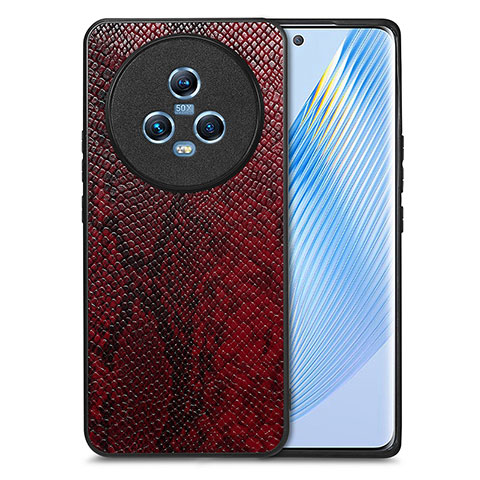 Custodia Lusso Pelle Cover S02D per Huawei Honor Magic5 5G Rosso