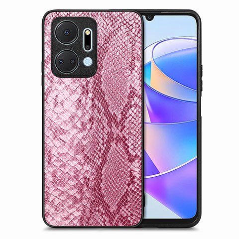 Custodia Lusso Pelle Cover S02D per Huawei Honor X7a Rosa