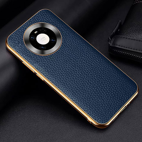 Custodia Lusso Pelle Cover S03 per Huawei Mate 40 Blu