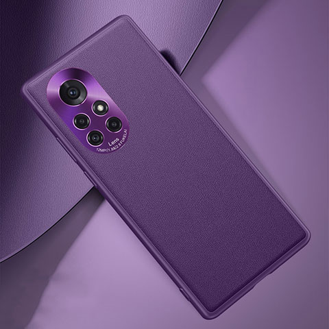 Custodia Lusso Pelle Cover S03 per Huawei Nova 8 Pro 5G Viola