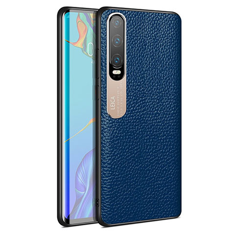 Custodia Lusso Pelle Cover S03 per Huawei P30 Blu