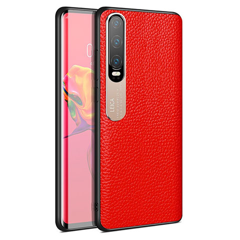 Custodia Lusso Pelle Cover S03 per Huawei P30 Rosso