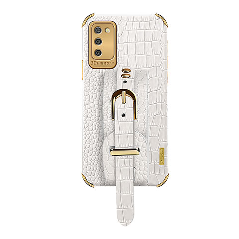 Custodia Lusso Pelle Cover S03 per Samsung Galaxy A02s Bianco