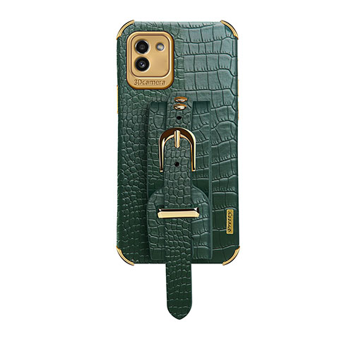 Custodia Lusso Pelle Cover S03 per Samsung Galaxy A03 Verde