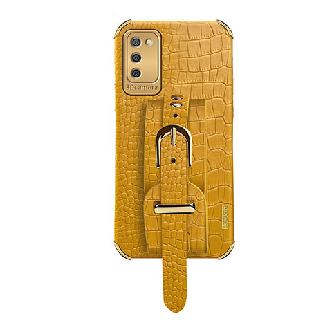 Custodia Lusso Pelle Cover S03 per Samsung Galaxy F02S SM-E025F Giallo