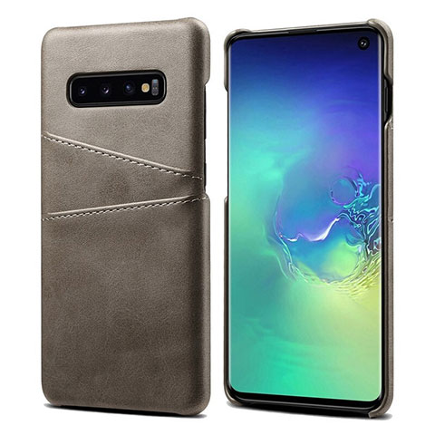 Custodia Lusso Pelle Cover S03 per Samsung Galaxy S10 5G Grigio