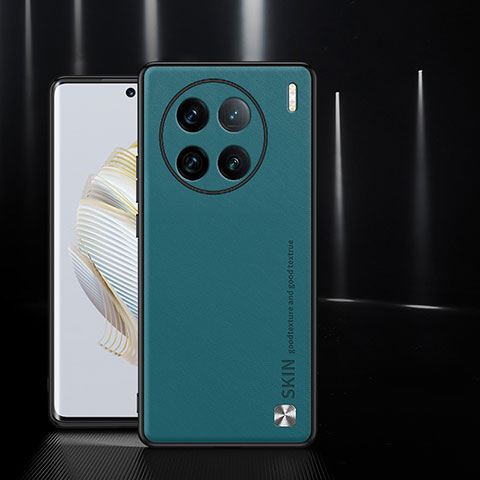 Custodia Lusso Pelle Cover S03 per Vivo X90 Pro 5G Verde