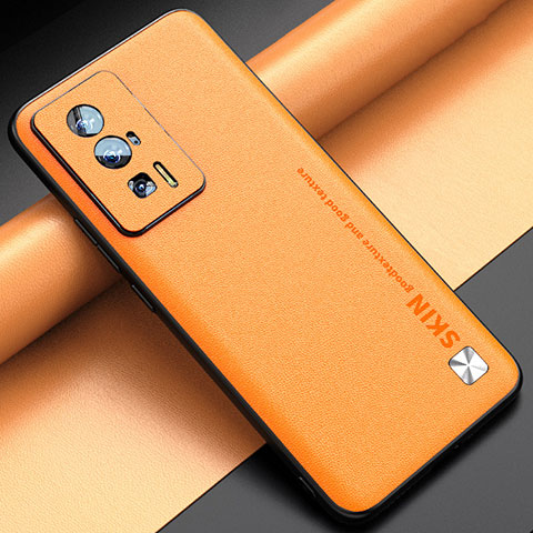 Custodia Lusso Pelle Cover S03 per Xiaomi Redmi K60 5G Arancione