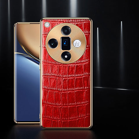 Custodia Lusso Pelle Cover S04 per Oppo Find X7 Ultra 5G Rosso