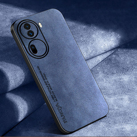 Custodia Lusso Pelle Cover S04 per Oppo Reno11 Pro 5G Blu