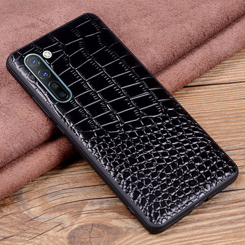 Custodia Lusso Pelle Cover S04 per Oppo Reno3 Nero