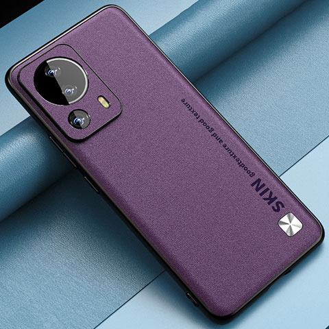 Custodia Lusso Pelle Cover S04 per Xiaomi Mi 12 Lite NE 5G Viola