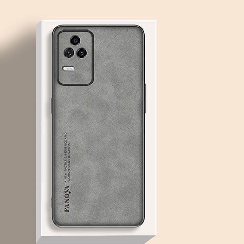 Custodia Lusso Pelle Cover S04 per Xiaomi Poco F4 5G Grigio