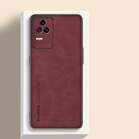 Custodia Lusso Pelle Cover S04 per Xiaomi Poco F4 5G Rosso