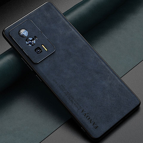 Custodia Lusso Pelle Cover S04 per Xiaomi Redmi K60 5G Blu