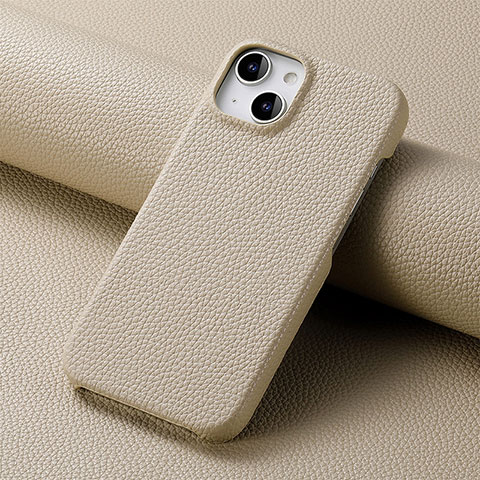 Custodia Lusso Pelle Cover S04D per Apple iPhone 13 Khaki