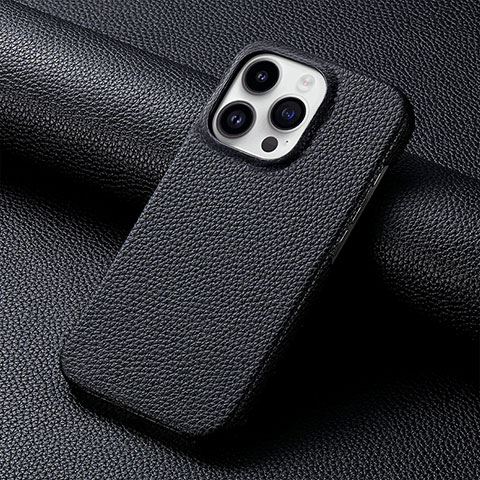 Custodia Lusso Pelle Cover S04D per Apple iPhone 14 Pro Nero