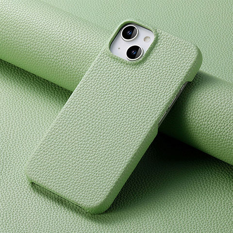 Custodia Lusso Pelle Cover S04D per Apple iPhone 14 Verde