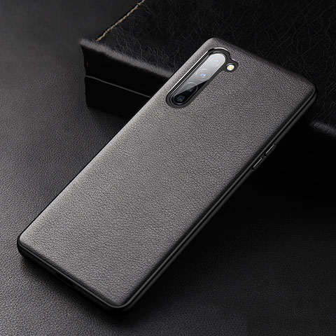 Custodia Lusso Pelle Cover S05 per Oppo F15 Nero