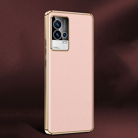 Custodia Lusso Pelle Cover S05 per Vivo iQOO 8 Pro 5G Rosa