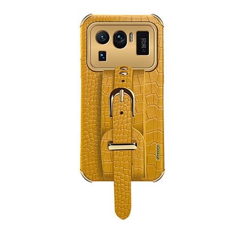 Custodia Lusso Pelle Cover S05 per Xiaomi Mi 11 Ultra 5G Giallo