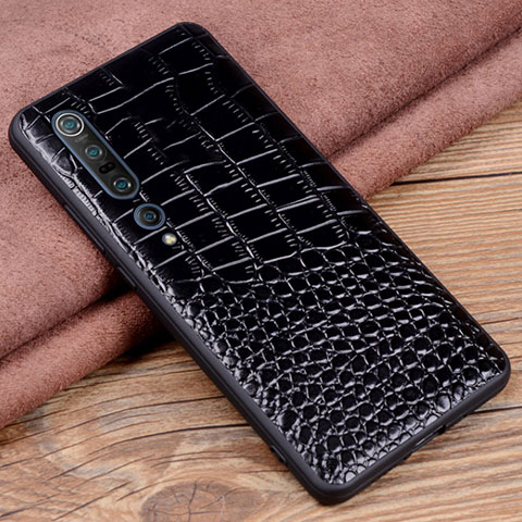 Custodia Lusso Pelle Cover S06 per Xiaomi Mi 10 Pro Nero