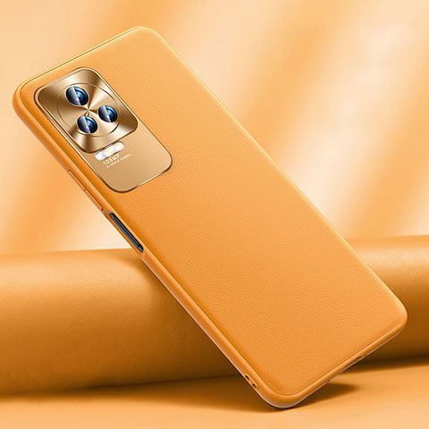 Custodia Lusso Pelle Cover S06 per Xiaomi Redmi K50 5G Arancione