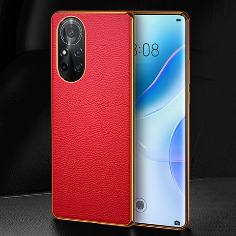 Custodia Lusso Pelle Cover S07 per Huawei Nova 8 Pro 5G Rosso