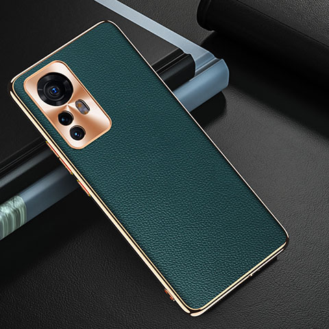 Custodia Lusso Pelle Cover S07 per Xiaomi Mi 12 Pro 5G Verde