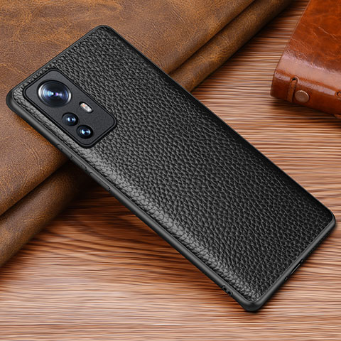 Custodia Lusso Pelle Cover S08 per Xiaomi Mi 12S 5G Nero