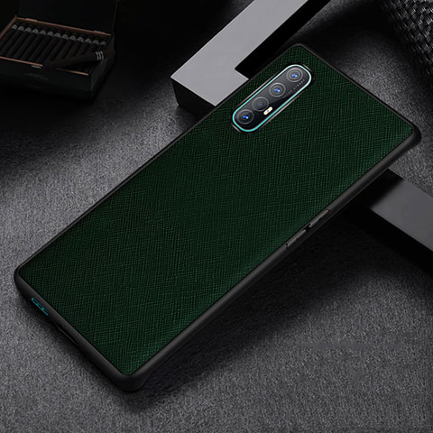 Custodia Lusso Pelle Cover S09 per Oppo Find X2 Neo Verde