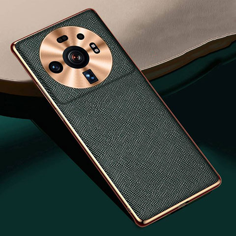 Custodia Lusso Pelle Cover S09 per Xiaomi Mi 12S Ultra 5G Verde