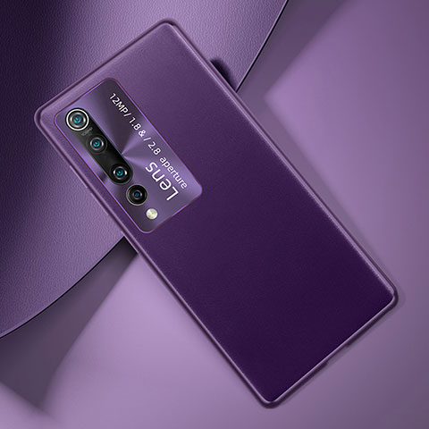 Custodia Lusso Pelle Cover T01 per Xiaomi Mi 10 Viola