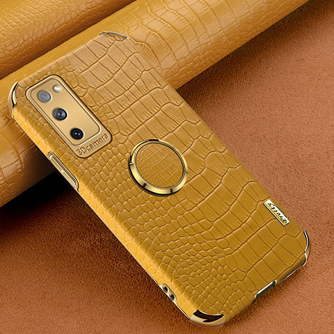 Custodia Lusso Pelle Cover XD1 per Samsung Galaxy S20 FE 4G Giallo