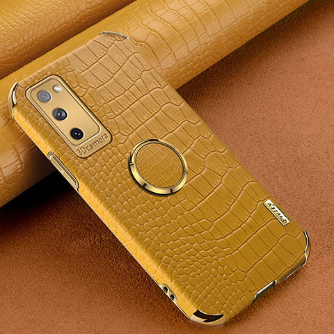 Custodia Lusso Pelle Cover XD1 per Samsung Galaxy S20 FE 5G Giallo