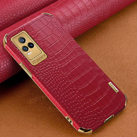 Custodia Lusso Pelle Cover XD1 per Vivo Y73 (2021) Rosso