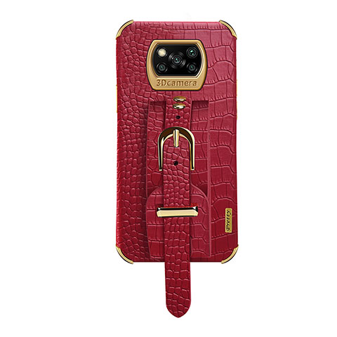 Custodia Lusso Pelle Cover XD1 per Xiaomi Poco X3 Rosso