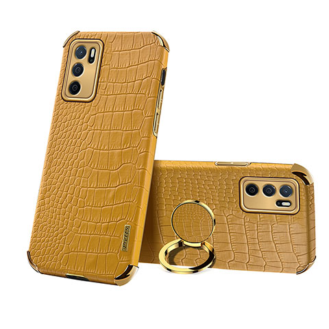 Custodia Lusso Pelle Cover XD2 per Oppo A16 Giallo