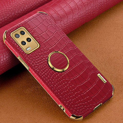 Custodia Lusso Pelle Cover XD2 per Oppo A54 4G Rosso