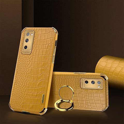 Custodia Lusso Pelle Cover XD2 per Samsung Galaxy S20 FE 4G Giallo