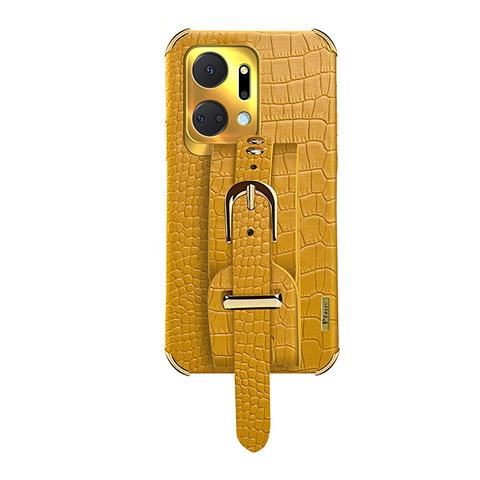 Custodia Lusso Pelle Cover XD3 per Huawei Honor X7a Giallo