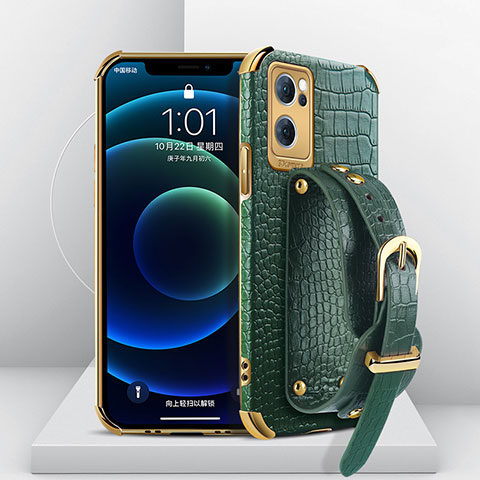 Custodia Lusso Pelle Cover XD3 per Oppo Find X5 Lite 5G Verde