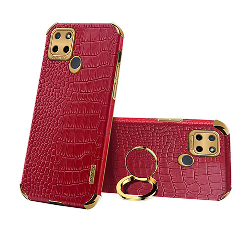 Custodia Lusso Pelle Cover XD3 per Realme C25Y India Rosso