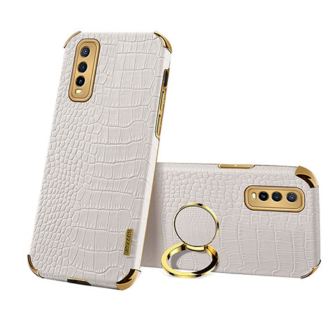 Custodia Lusso Pelle Cover XD4 per Vivo Y70S 5G Bianco