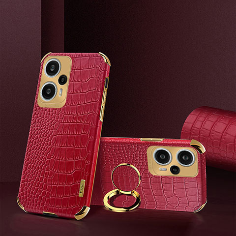 Custodia Lusso Pelle Cover XD4 per Xiaomi Poco F5 5G Rosso