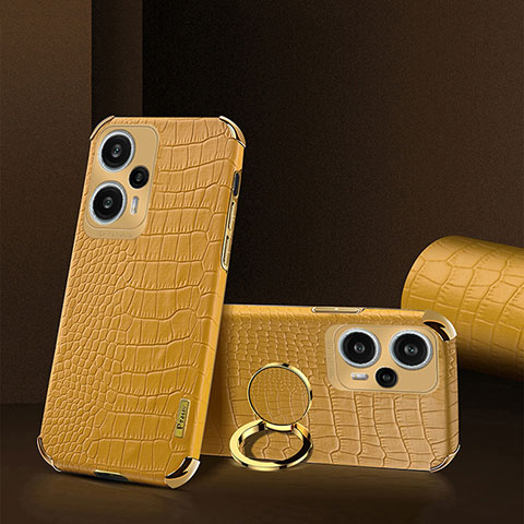 Custodia Lusso Pelle Cover XD4 per Xiaomi Redmi Note 12 Turbo 5G Giallo