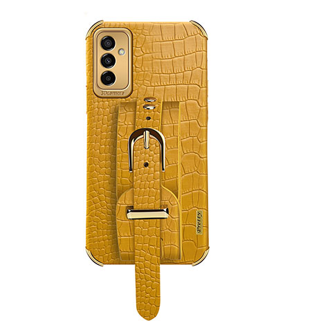 Custodia Lusso Pelle Cover XD5 per Samsung Galaxy F23 5G Giallo