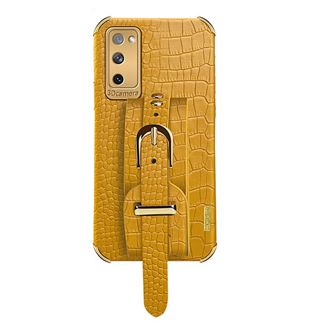 Custodia Lusso Pelle Cover XD5 per Samsung Galaxy S20 FE 4G Giallo