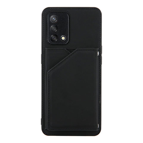 Custodia Lusso Pelle Cover Y01B per Oppo A95 4G Nero