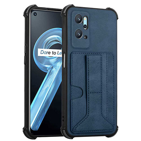 Custodia Lusso Pelle Cover Y01B per Oppo A96 4G Blu